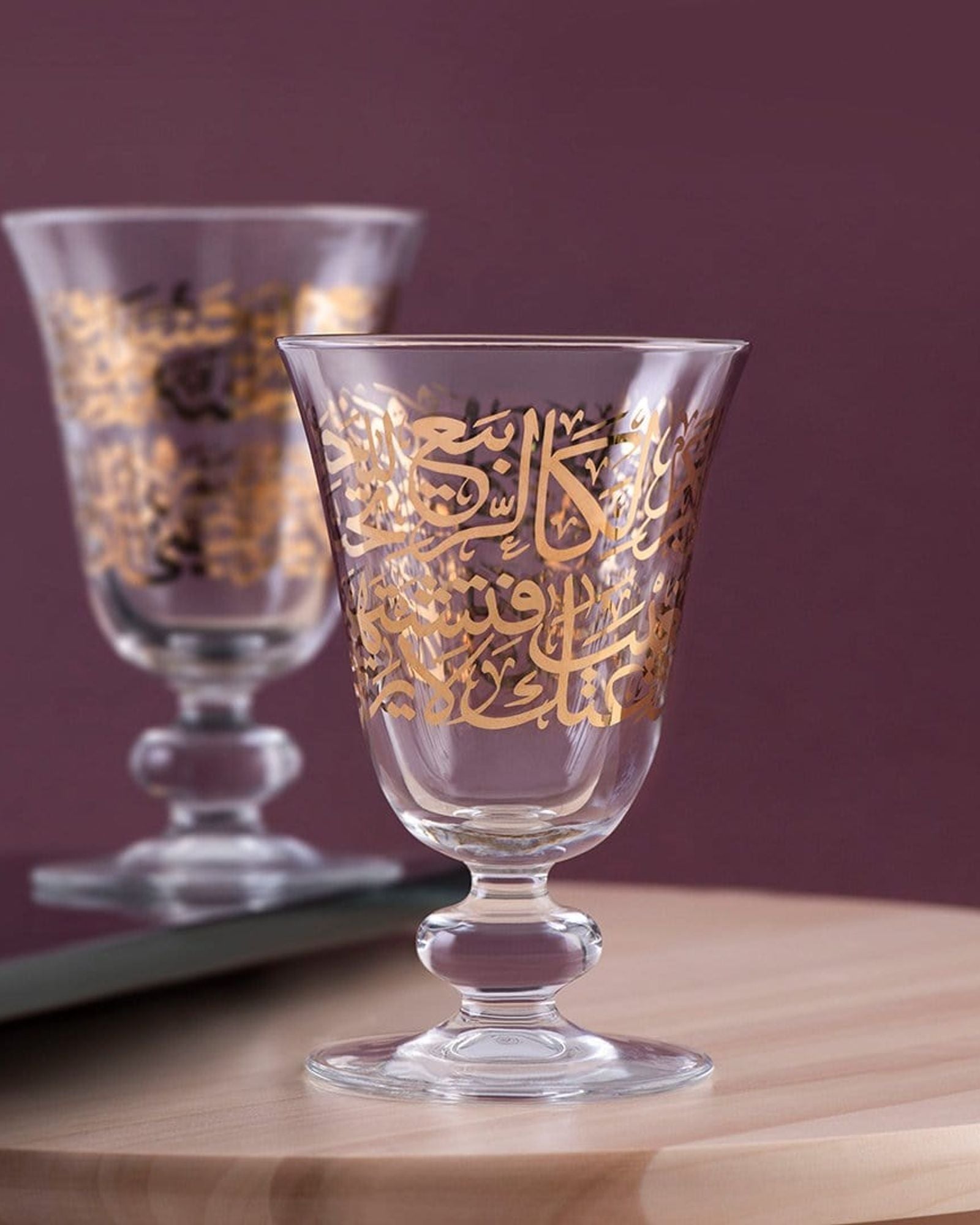 مجموعة ديملاج كريم من 6 قطع سيقان كأس (ذهبي)