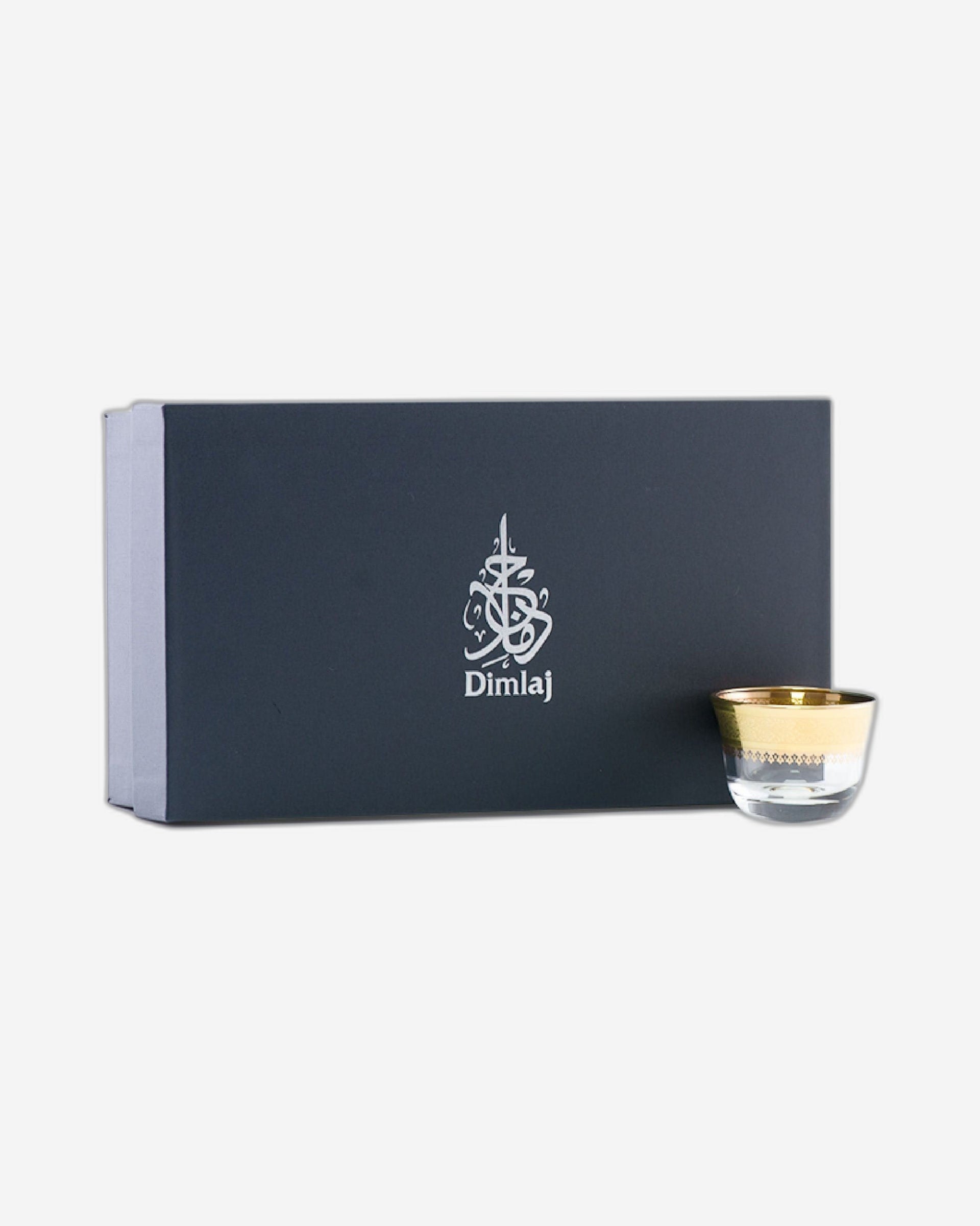 مجموعة ديملاج قرطبة من 6 قطع من أكواب القهوة (ذهبية)