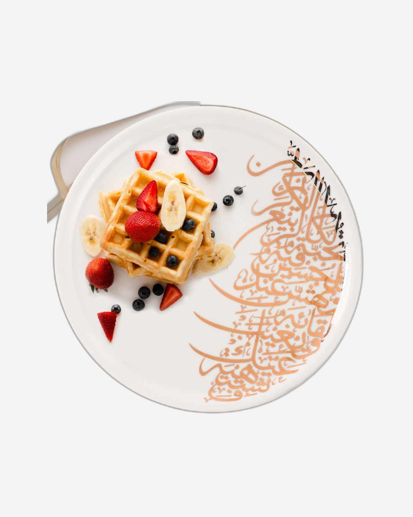 طبق تقديم كبير ذهبي اللون من ديملاج كريم