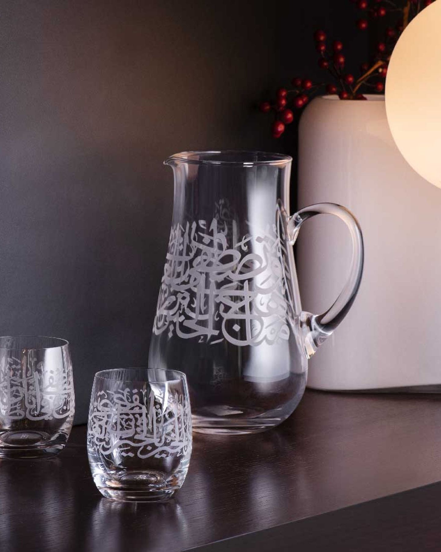 طقم مشروبات دملاج الثلث 7 قطع منقوش