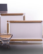 طبق تقديم مستطيل كبير من ديملاج قرطبة (ذهبي)