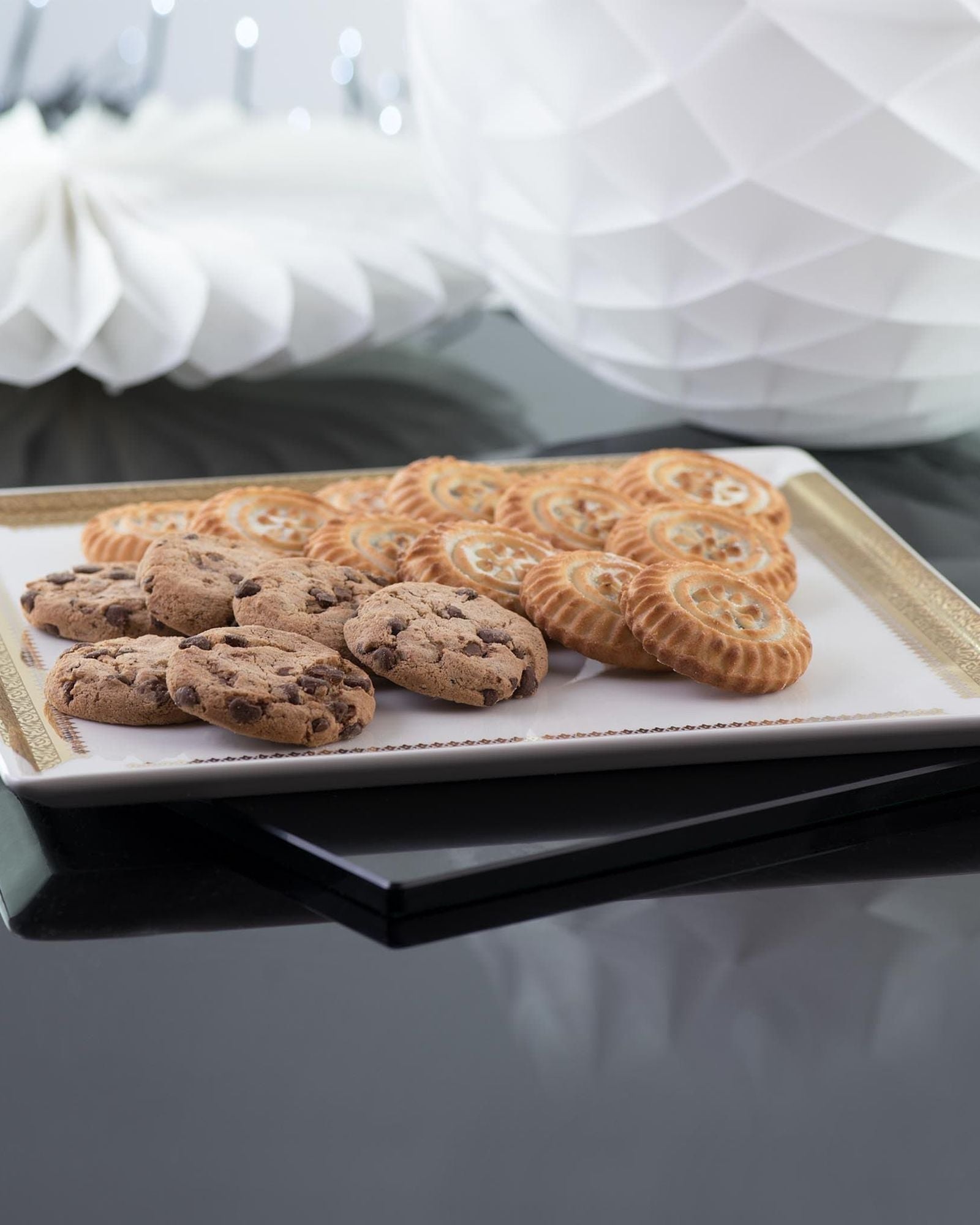 طبق تقديم مربع كبير من ديملاج قرطبة (ذهبي)