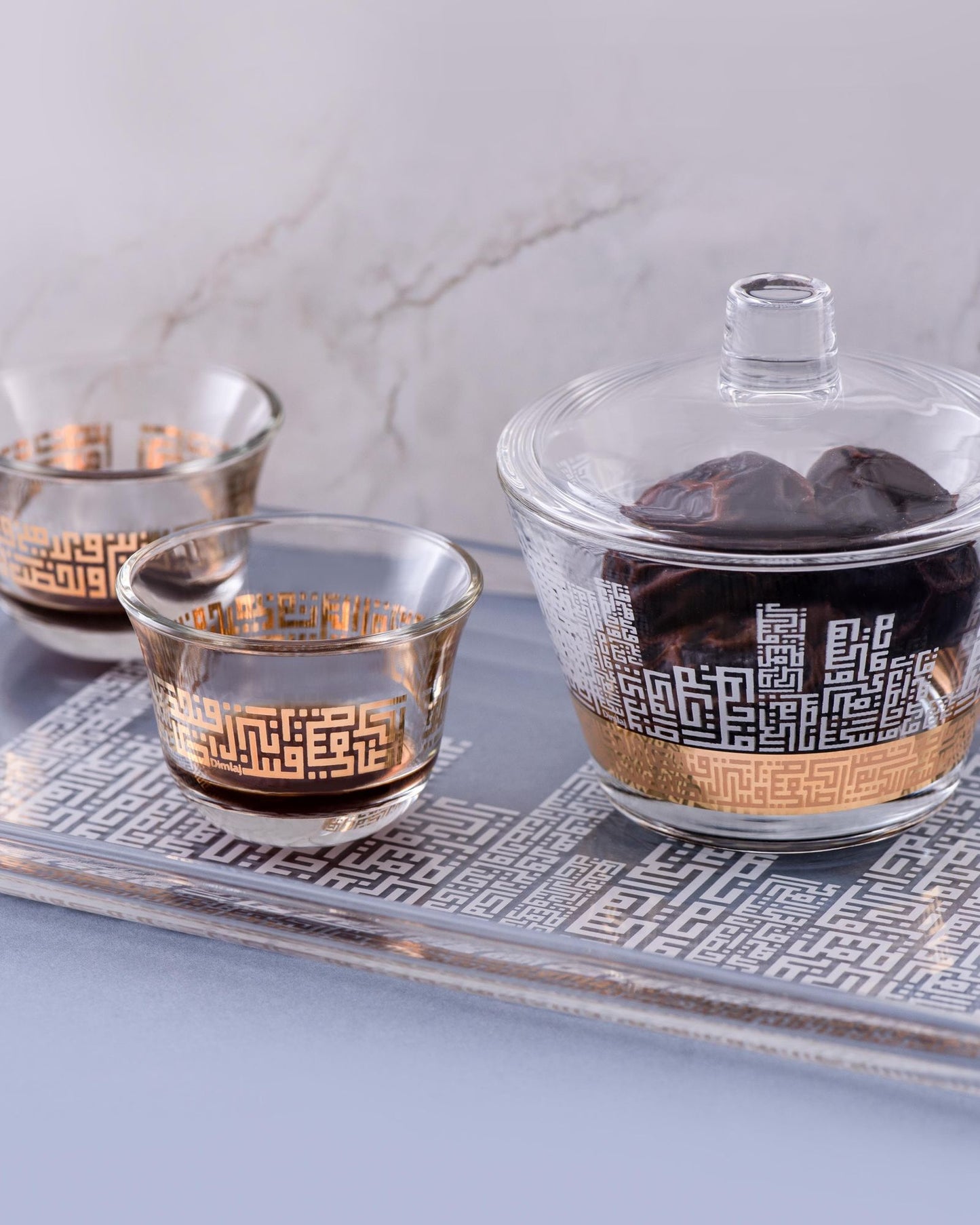 أكواب دملاج أبراج قهوة 6 قطع ذهبي