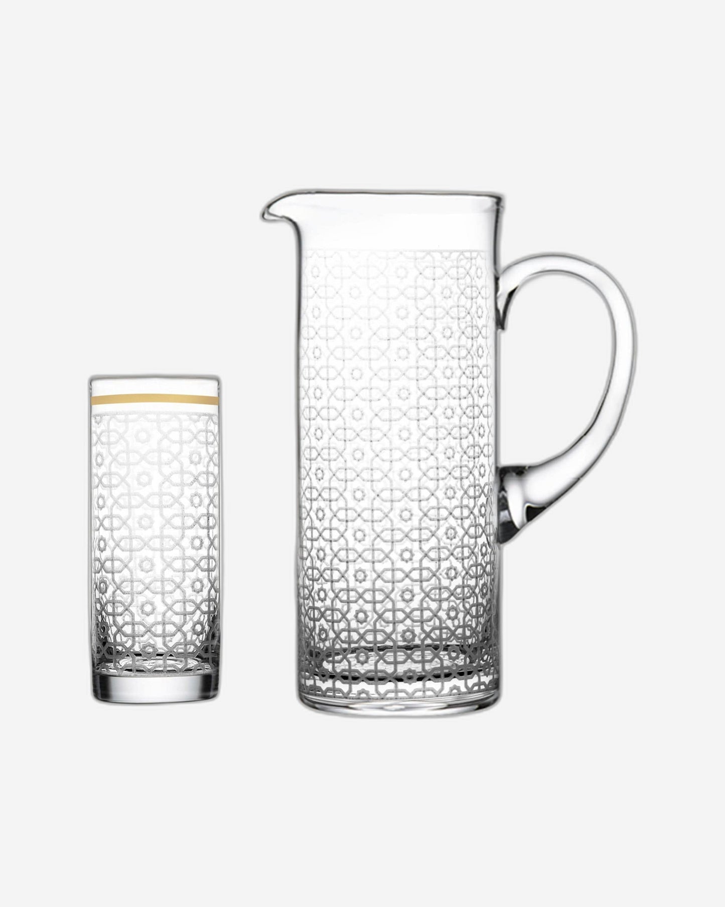 طقم مشروبات ديملاج العاجي 7 قطع ذهبي