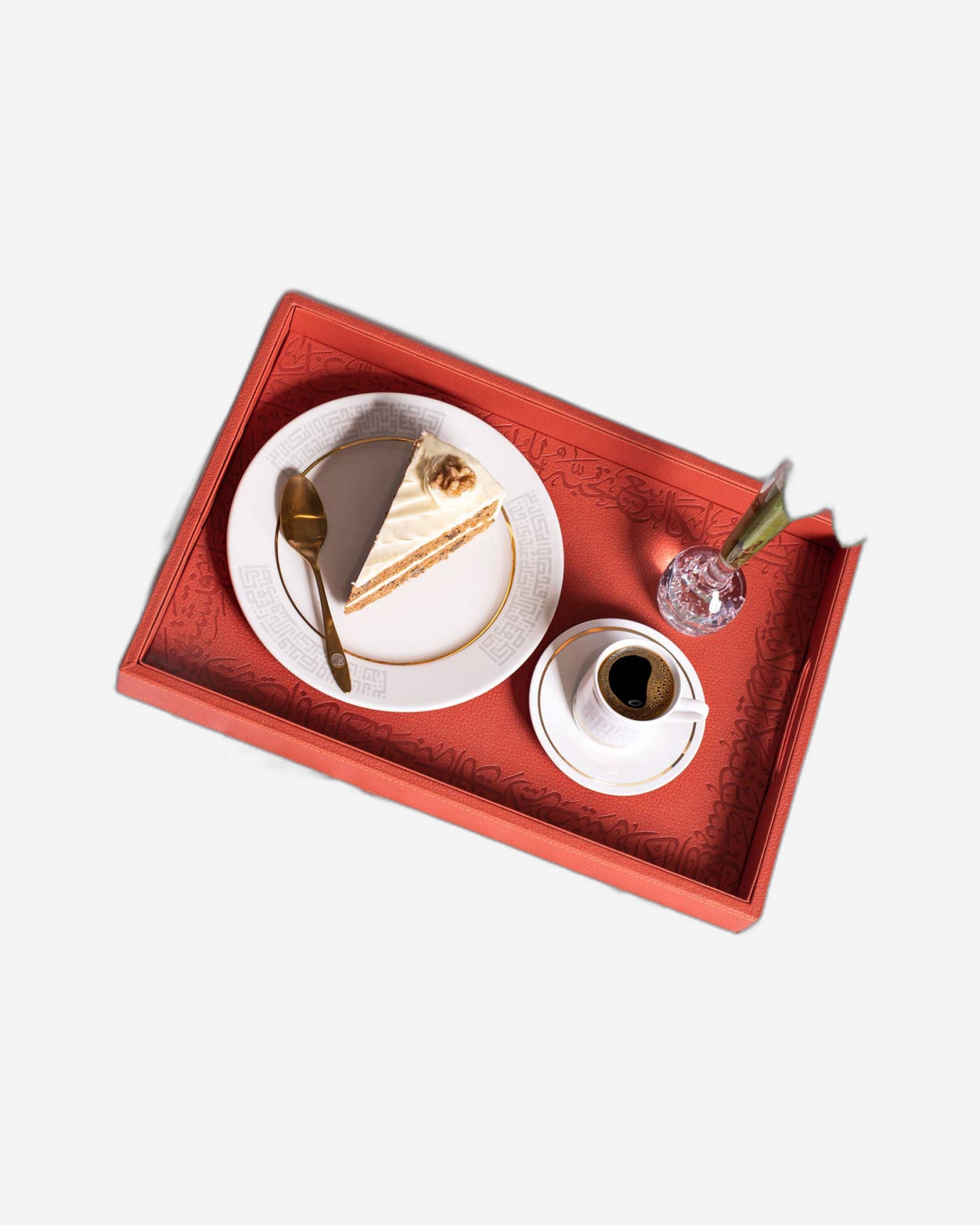 صينية تقديم صغيرة من ديملاج كريم (لون الطوب)