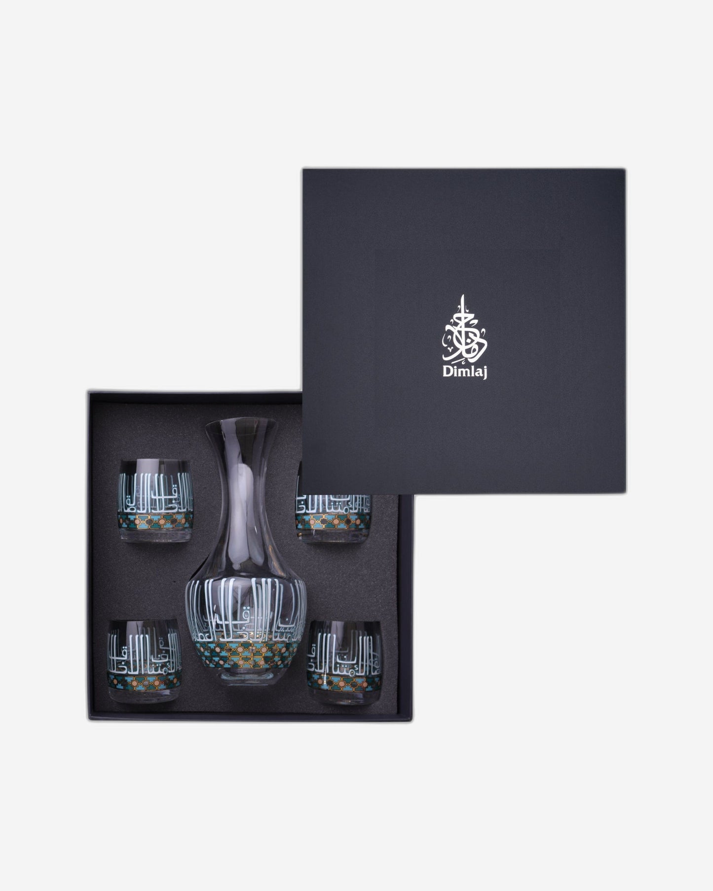 طقم مشروبات ديملاج أسالا 5 قطع ذهبي وأخضر