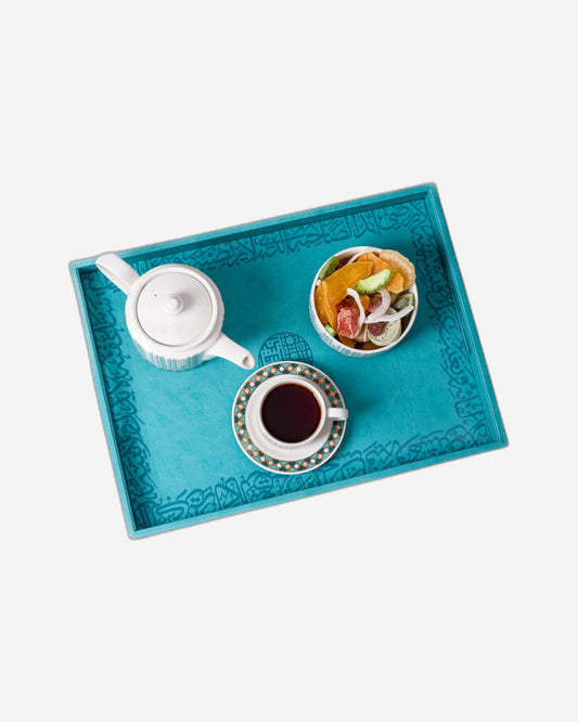 مجموعة ديملاج أصالة من 6 فناجين شاي وصحون (ذهبي وأخضر)