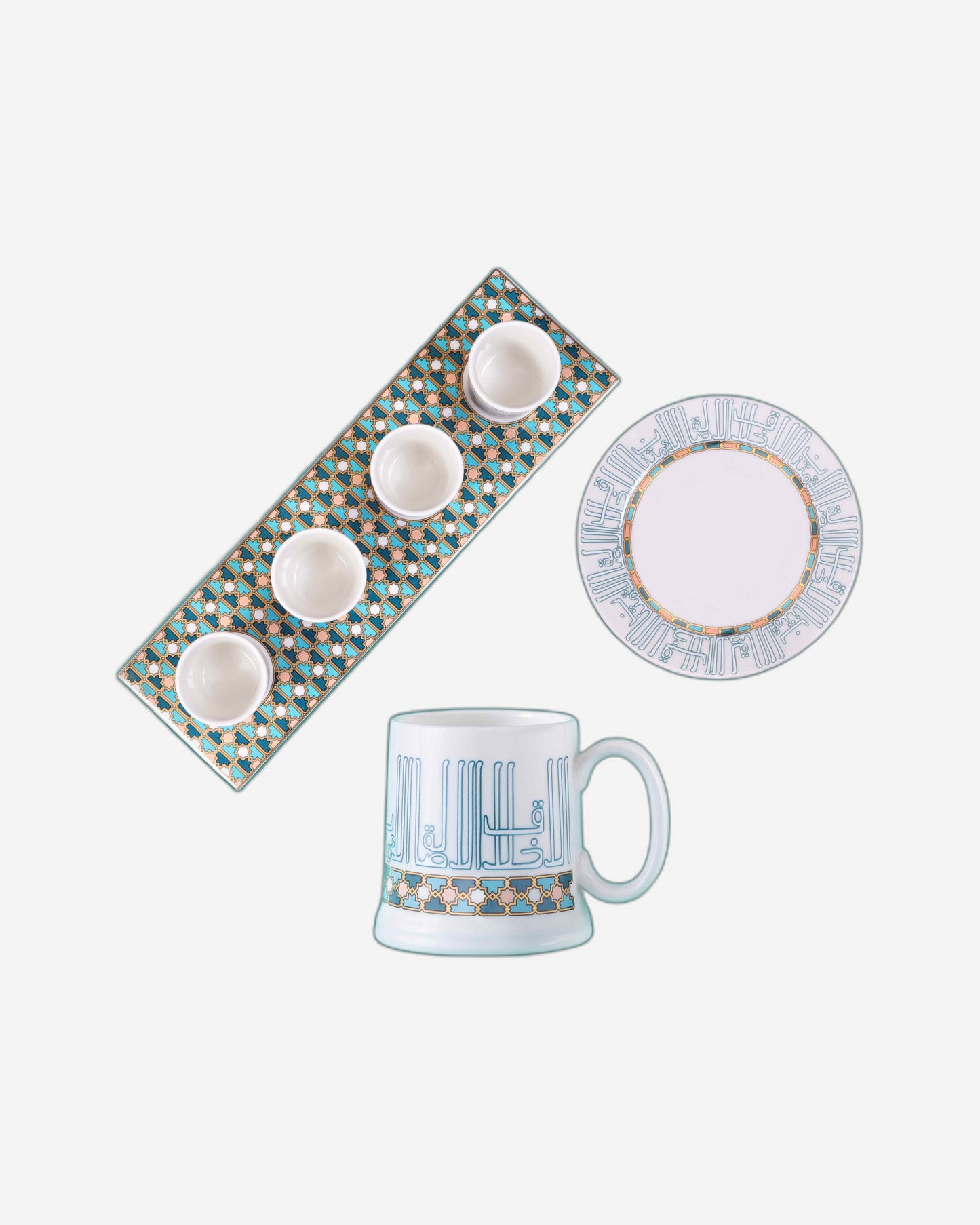 أطباق ديملاج أسالا 6 قطع ذهبية وخضراء