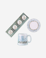 مجموعة ديملاج أصالة من 6 أطباق بورسلين (ذهبي وأخضر)