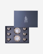 مجموعة ديملاج سرور من 6 فناجين قهوة وصحون (ذهبي)