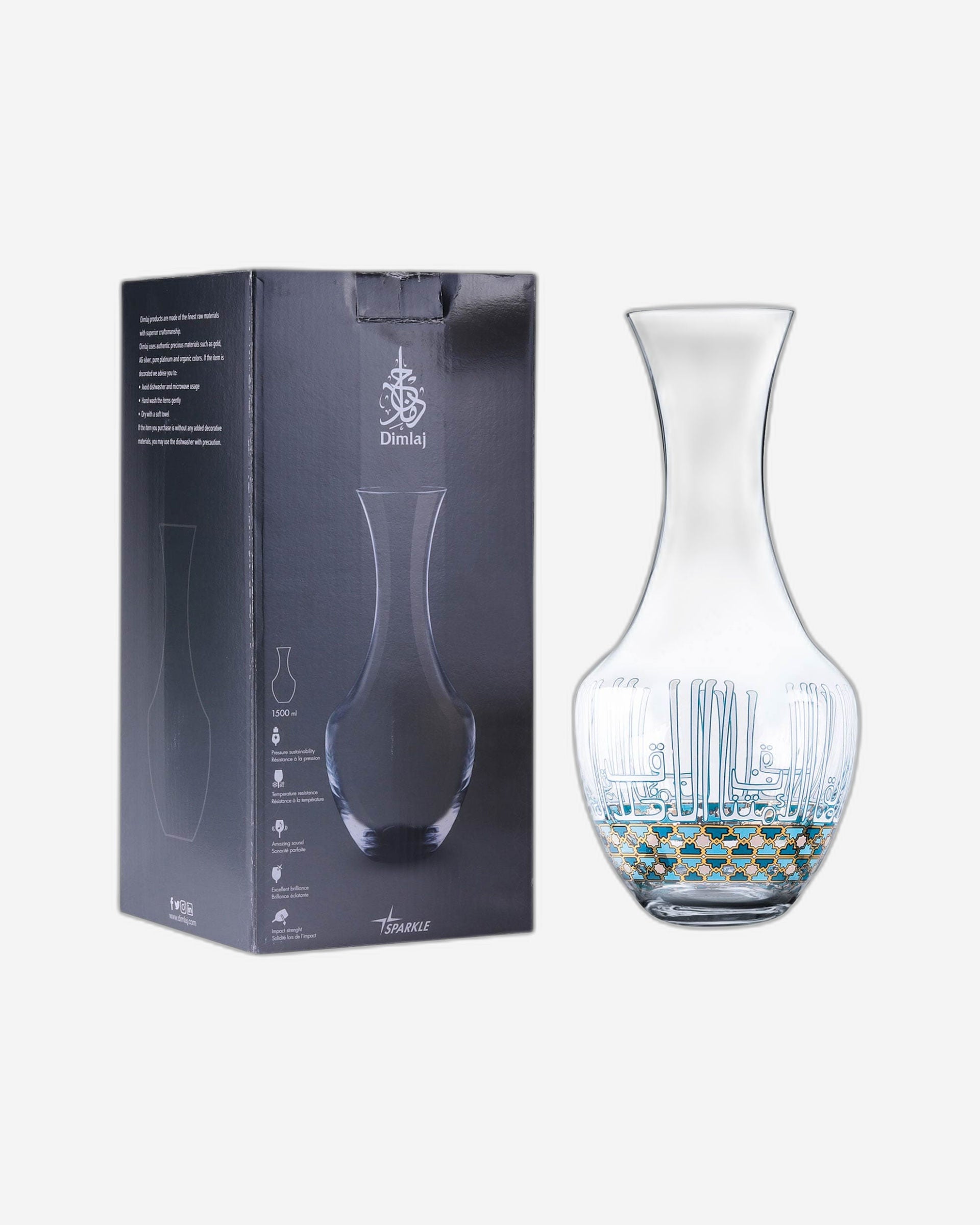 ديكانتر كريستال ديملاج أسالا (ذهبي وأخضر)