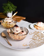 طبق تقديم كبير من ديملاج كريم (ذهبي)