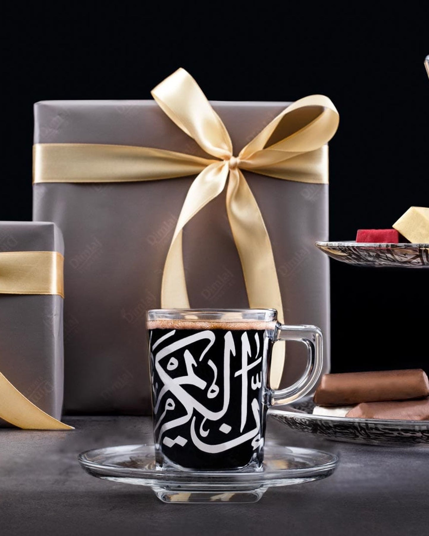 أكواب قهوة تركية كبيرة من ديملاج كريم، لون بلاتيني