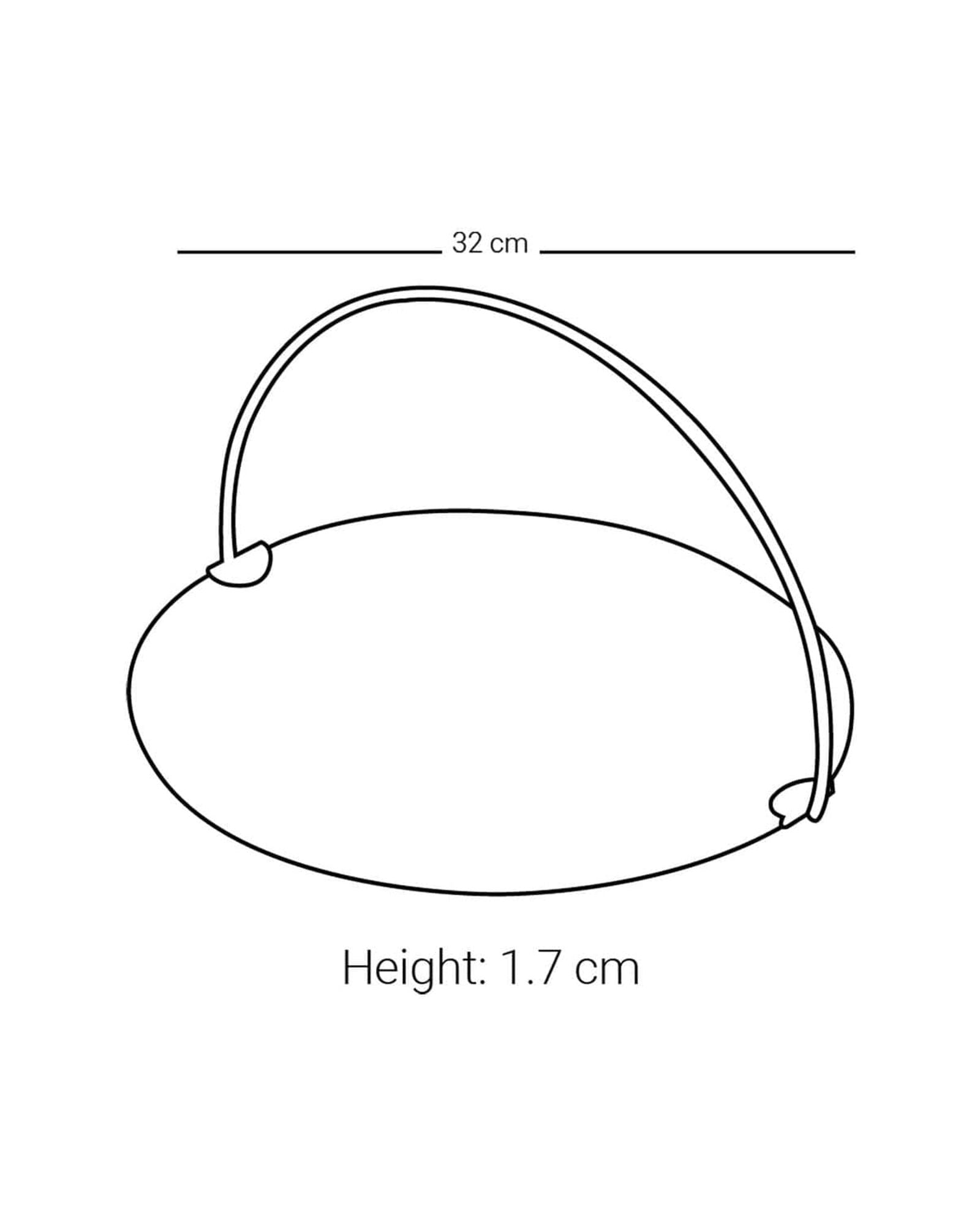 صينية تقديم كبيرة بمقبض من ديملاج قرطبة (ذهبي)