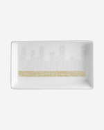 مجموعة أبراج ديملاج من قطعتين من الأطباق المستطيلة متوسطة الحجم (ذهبية)