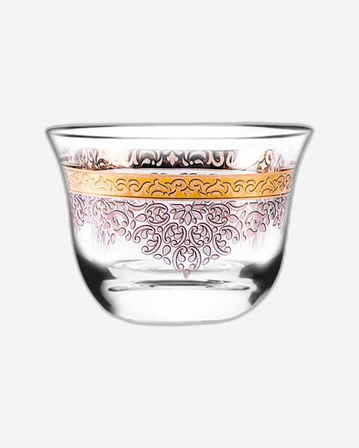 أكواب ديملاج سيلينا كاوا، 6 قطع، ذهبي ووردي