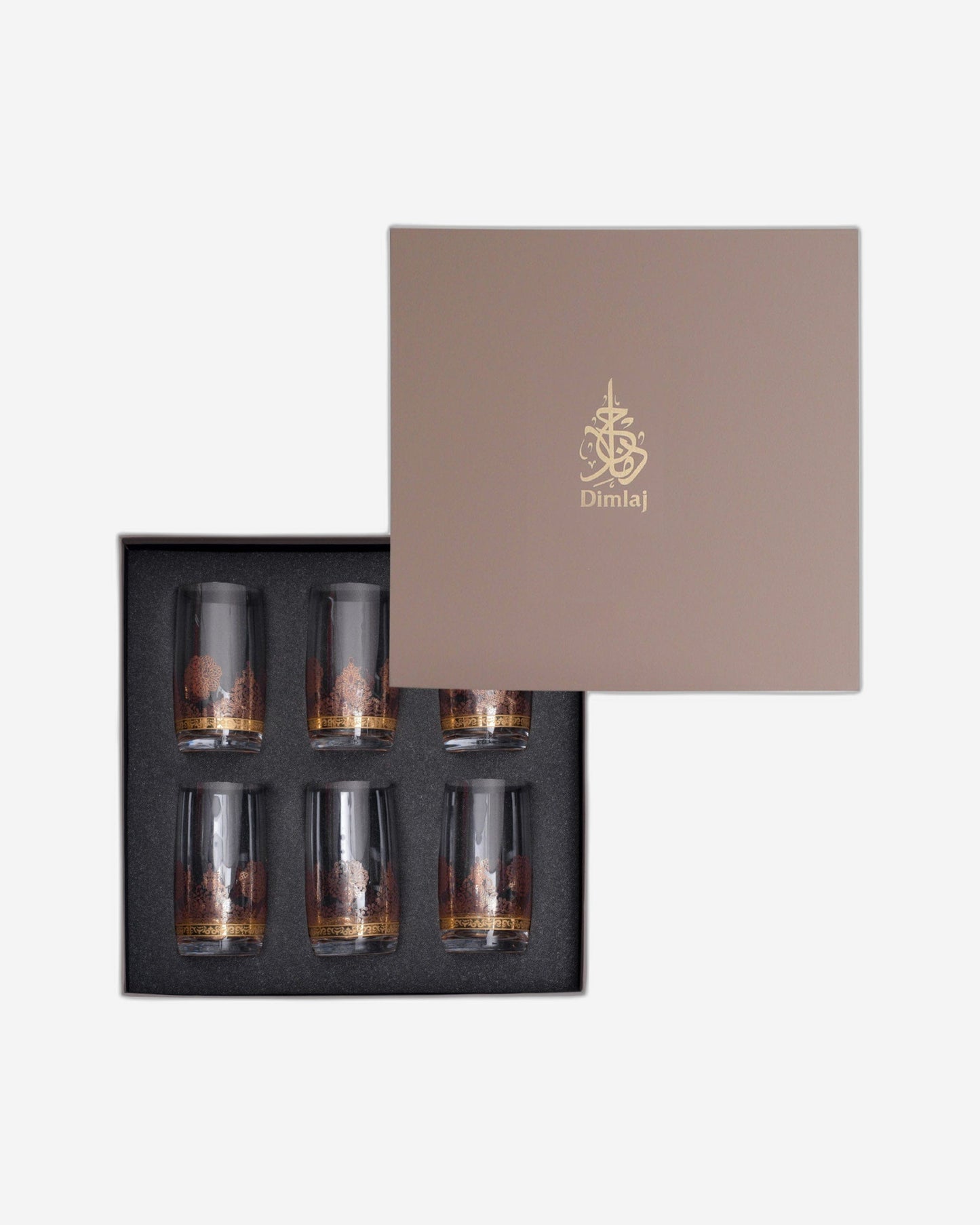 أكواب ديملاج سيلينا، 6 قطع، كريستال ذهبي ووردي