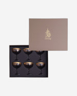 مجموعة أكواب آيس كريم ديملاج سيلينا، 6 قطع (ذهبي ووردي)