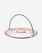 صينية تقديم سيلينا بمقبض من ديملاج (ذهبي ووردي)