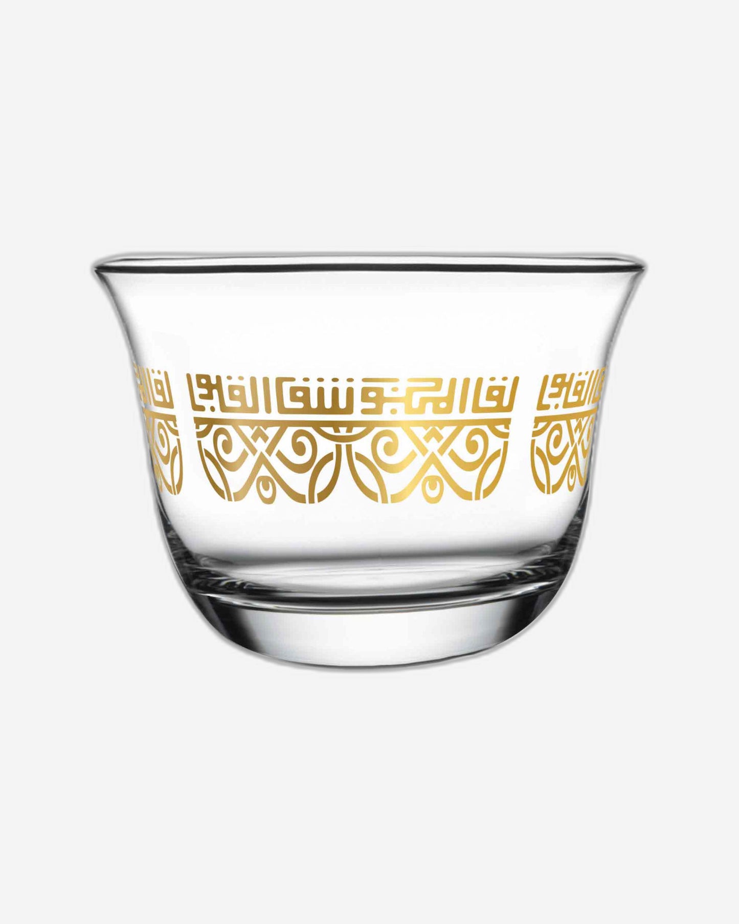 فناجين قهوة دملاج شفا 6 قطع ذهبي