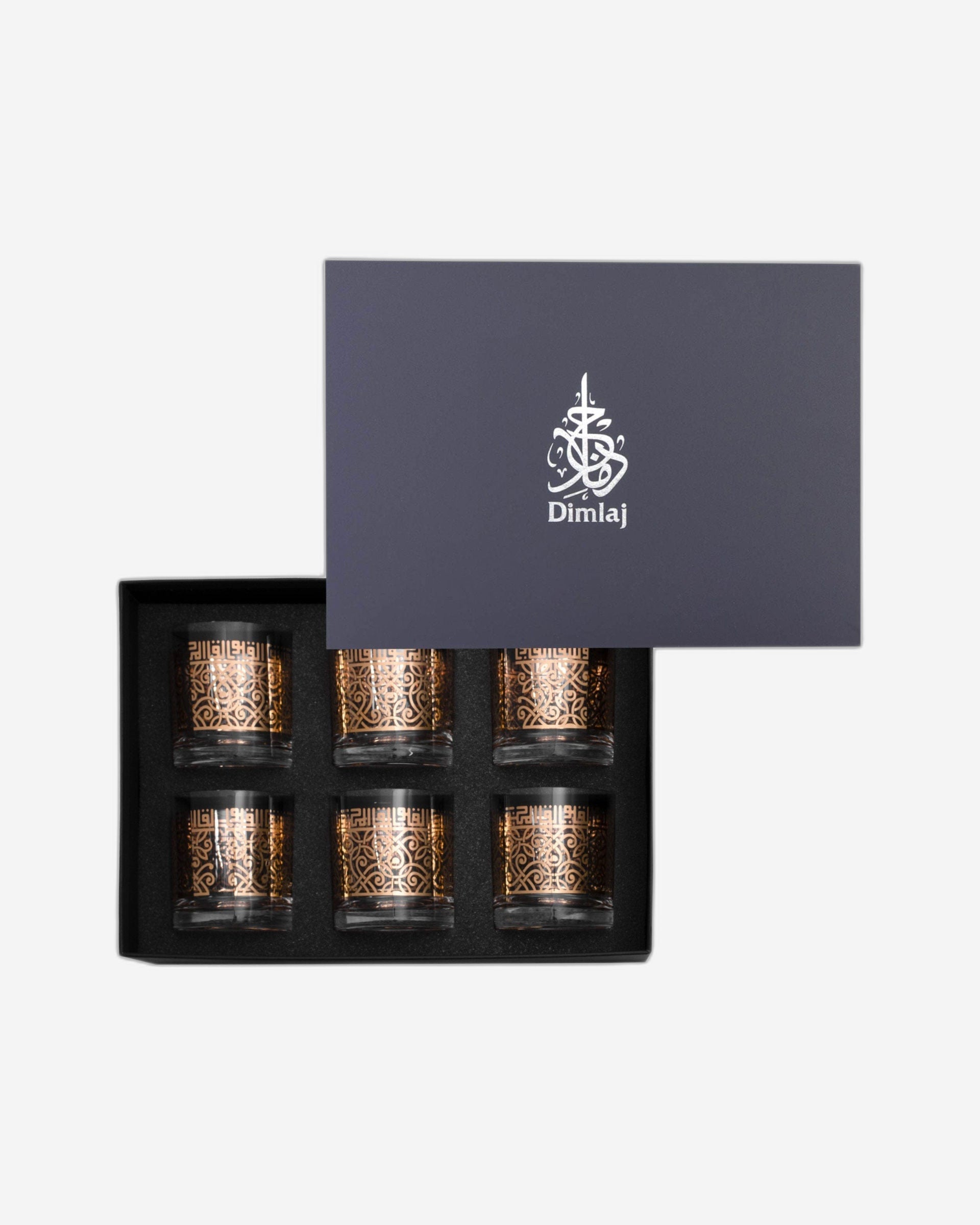 مجموعة ديملاج شفا من 6 قطع أكواب قصيرة (ذهبي)