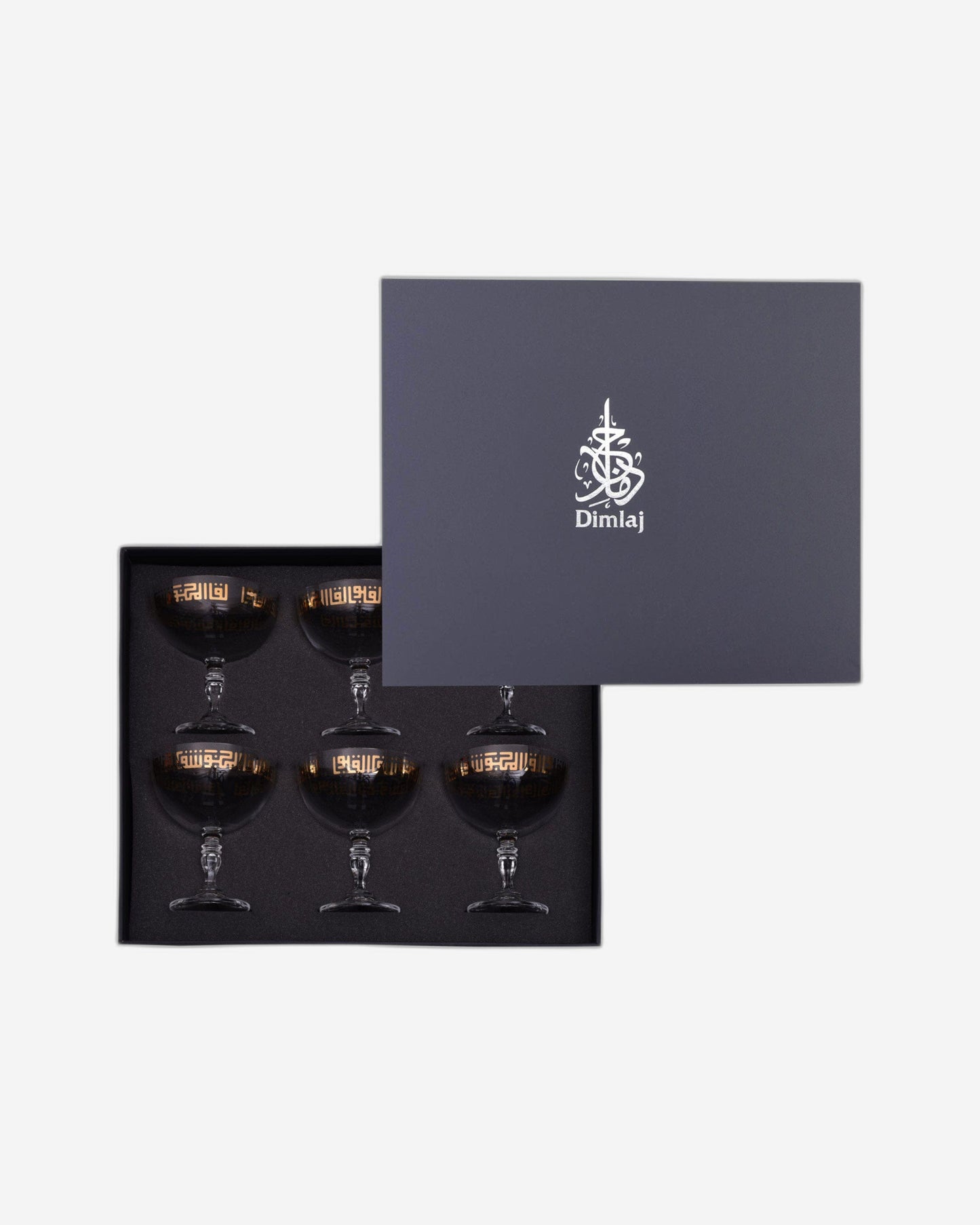 أكواب آيس كريم ديملاج شافا، 6 قطع، لون ذهبي