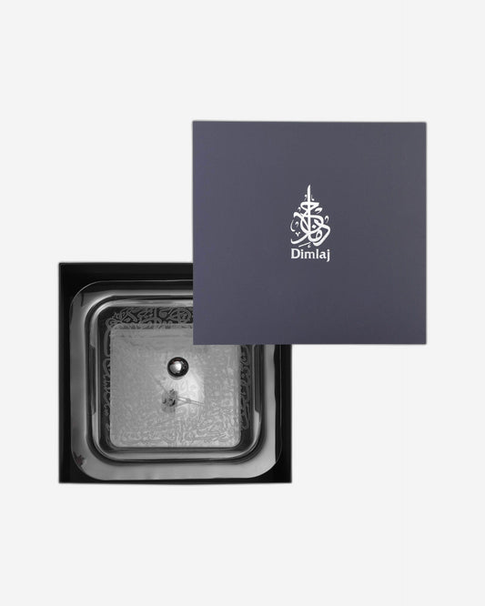 طبق تقديم دملاج ثلث مع غطاء (أكريليك محفور)