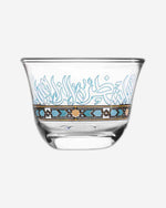 مجموعة ديملاج ورود من 6 فناجين قهوة (ذهبي وأخضر)