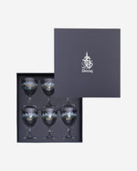 مجموعة ديملاج ورود من 6 سيقان فلوت (ذهبي وأخضر)