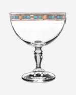 مجموعة ديملاج ورود من 6 أكواب آيس كريم (ذهبي وأخضر)