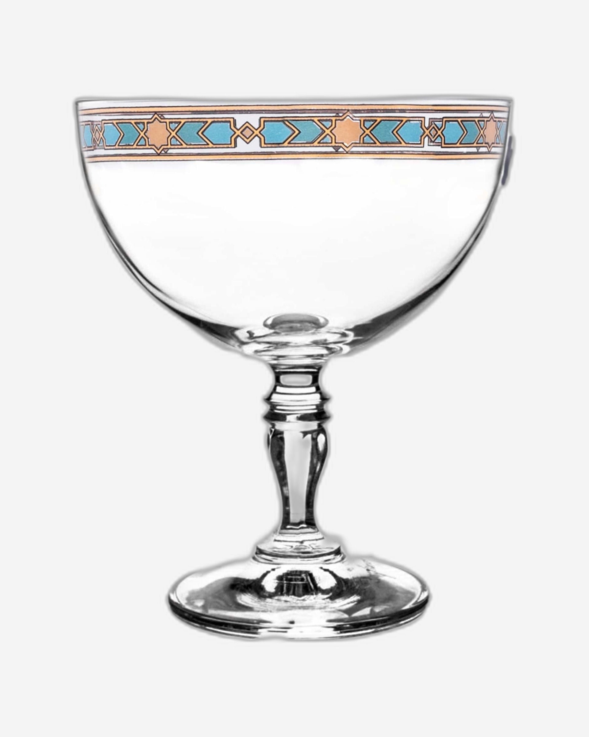 مجموعة ديملاج ورود من 6 أكواب آيس كريم (ذهبي وأخضر)