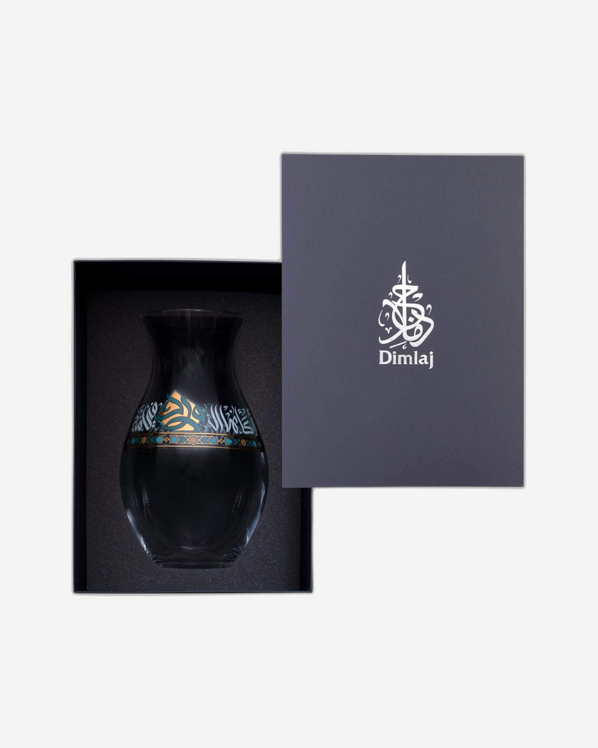 مزهرية كريستال ديملاج ورود (ذهبي وأخضر)