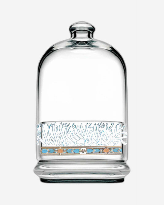 بونبونير زجاجي من ديملاج ورود (ذهبي وأخضر)