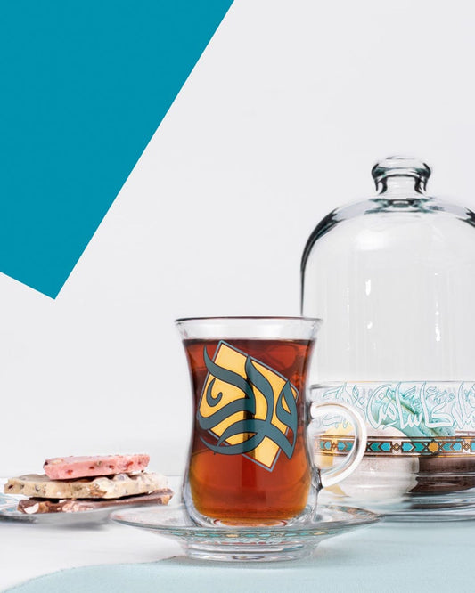 بونبونير زجاجي من ديملاج ورود (ذهبي وأخضر)