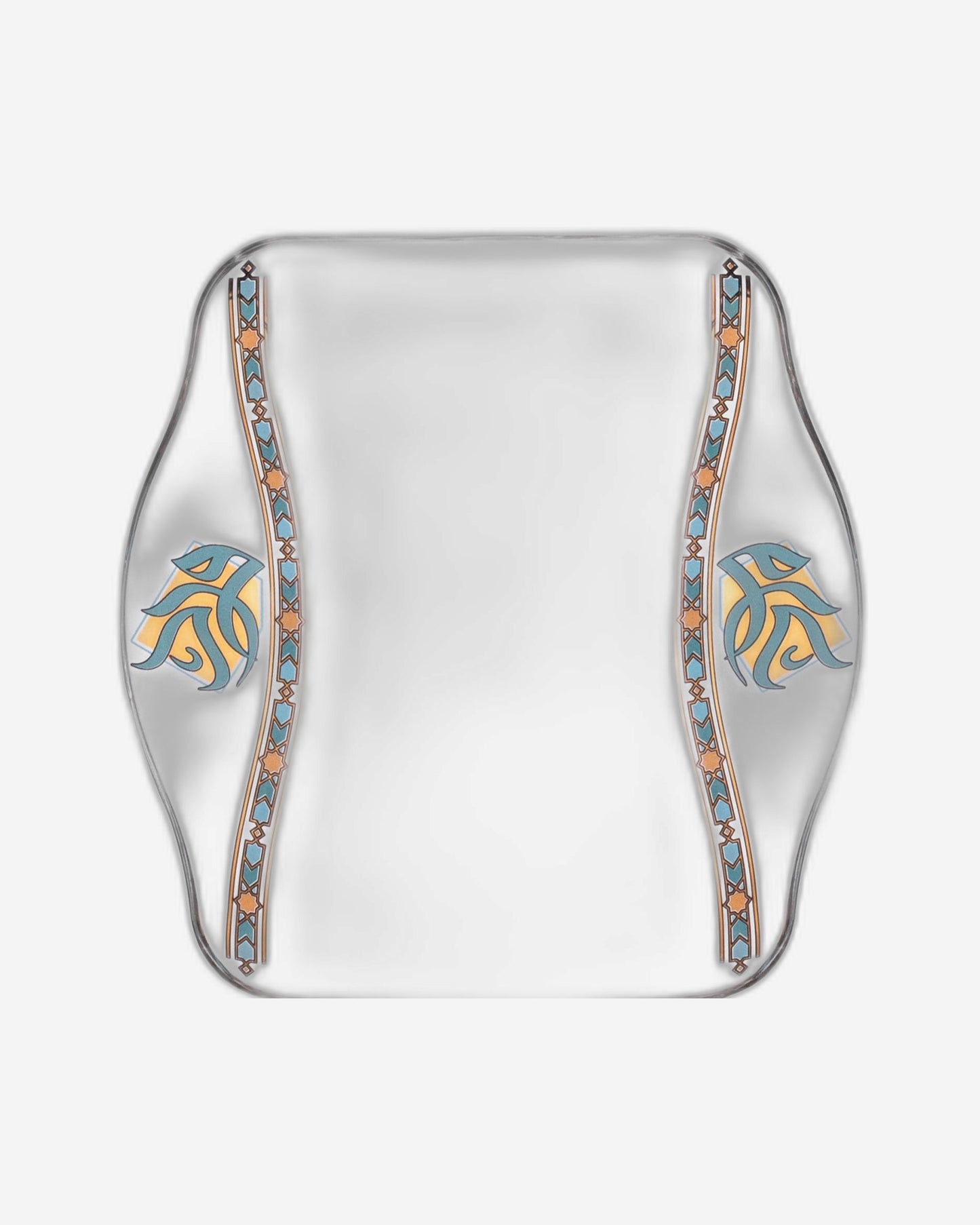 أطباق ديملاج وورود 6 قطع ذهبية وخضراء