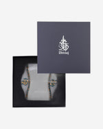 مجموعة ورود دملاج، 6 قطع (ذهبي وأخضر)