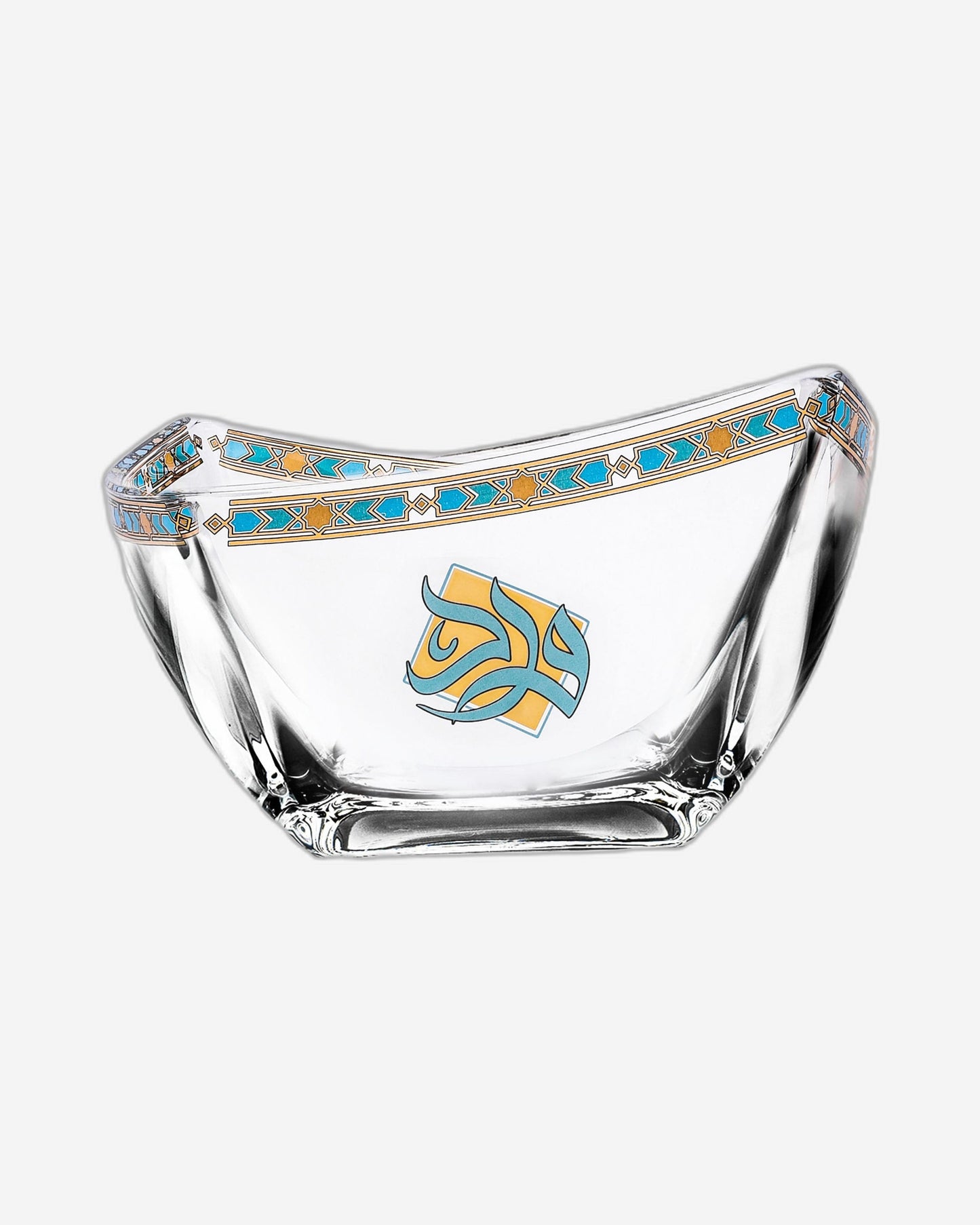 وعاء تقديم ديملاج وورود ذهبي وأخضر