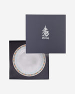 مجموعة ديملاج ورود من 3 أطباق بورسلين (ذهبي وأخضر)