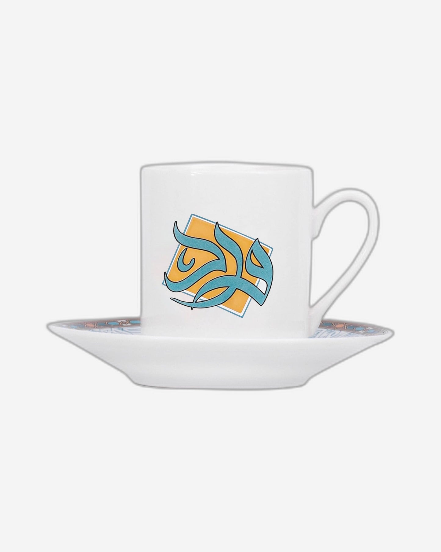 أكواب قهوة تركية من ديملاج وورود، ذهبية وخضراء