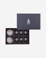 مجموعة ورود دملاج من 6 قطع استكانات وصحون (ذهبي وأخضر)