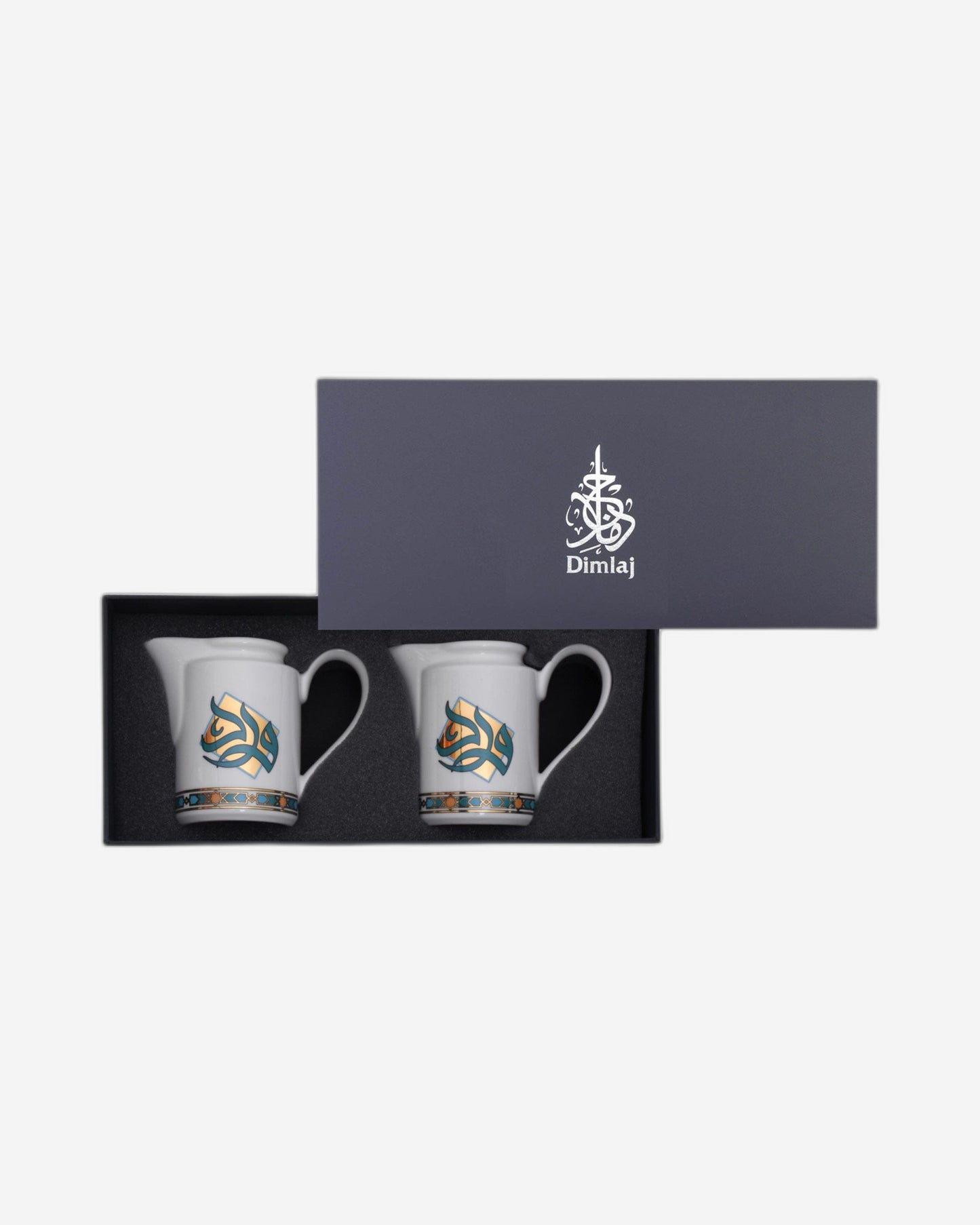 أباريق حليب ديملاج وورود، قطعتان، ذهبي وأخضر