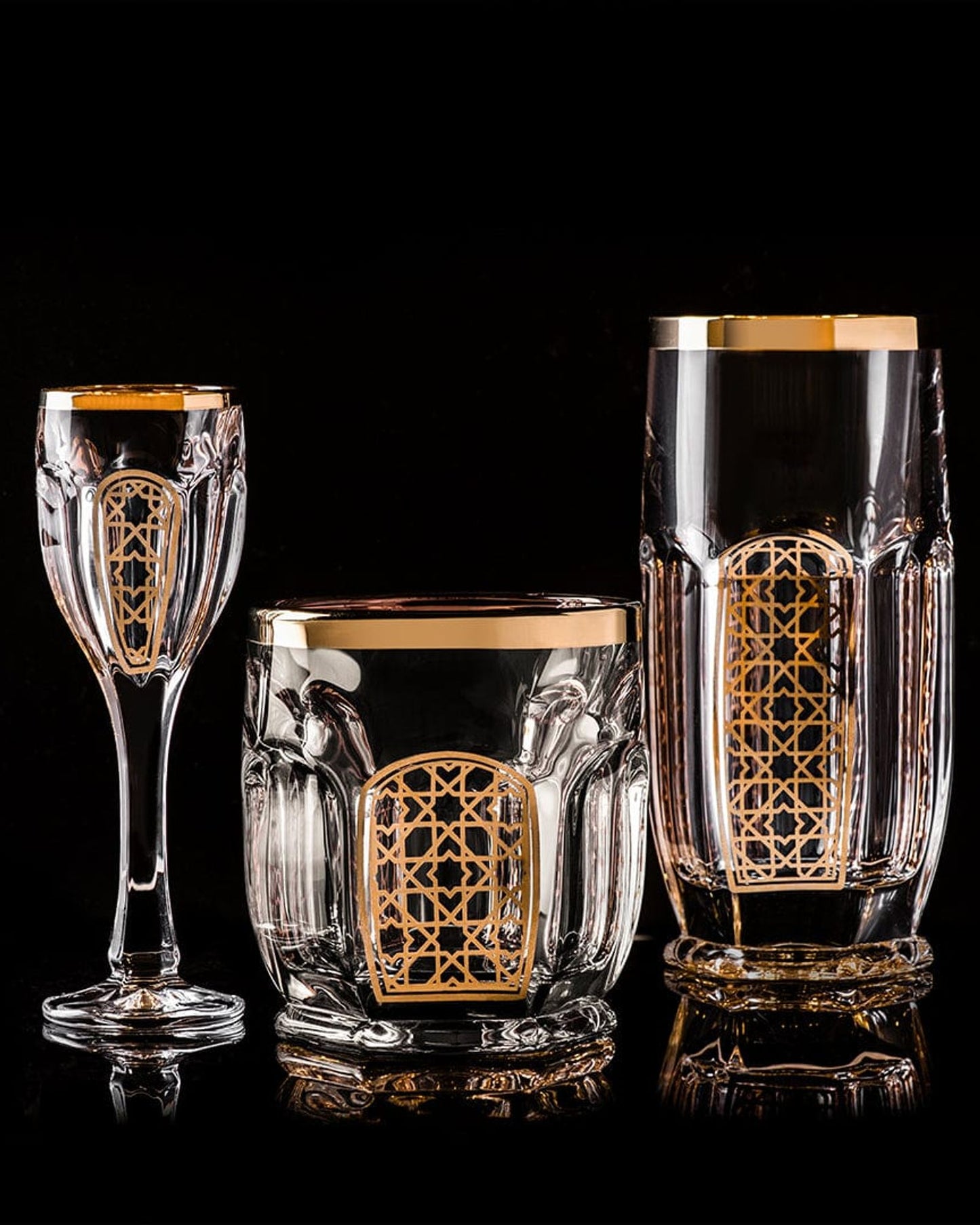 سيقان مزمار قرطبة من ديملاج، 6 قطع، ذهبية