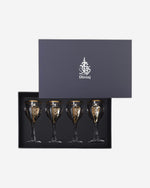 مجموعة ديملاج قرطبة من 4 قطع سيقان فلوت (ذهبية)