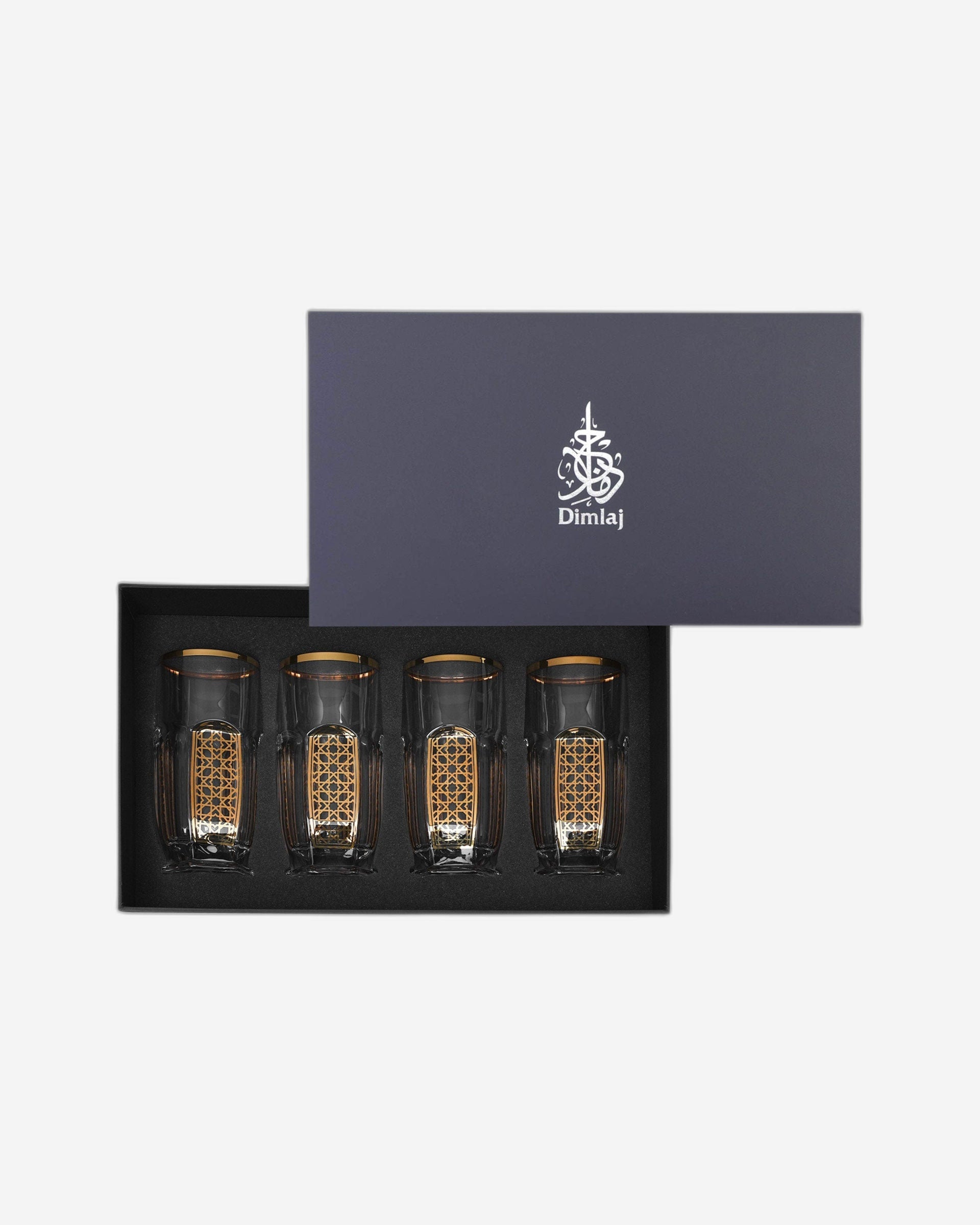 مجموعة أكواب ديملاج قرطبة، 4 قطع (ذهبي)