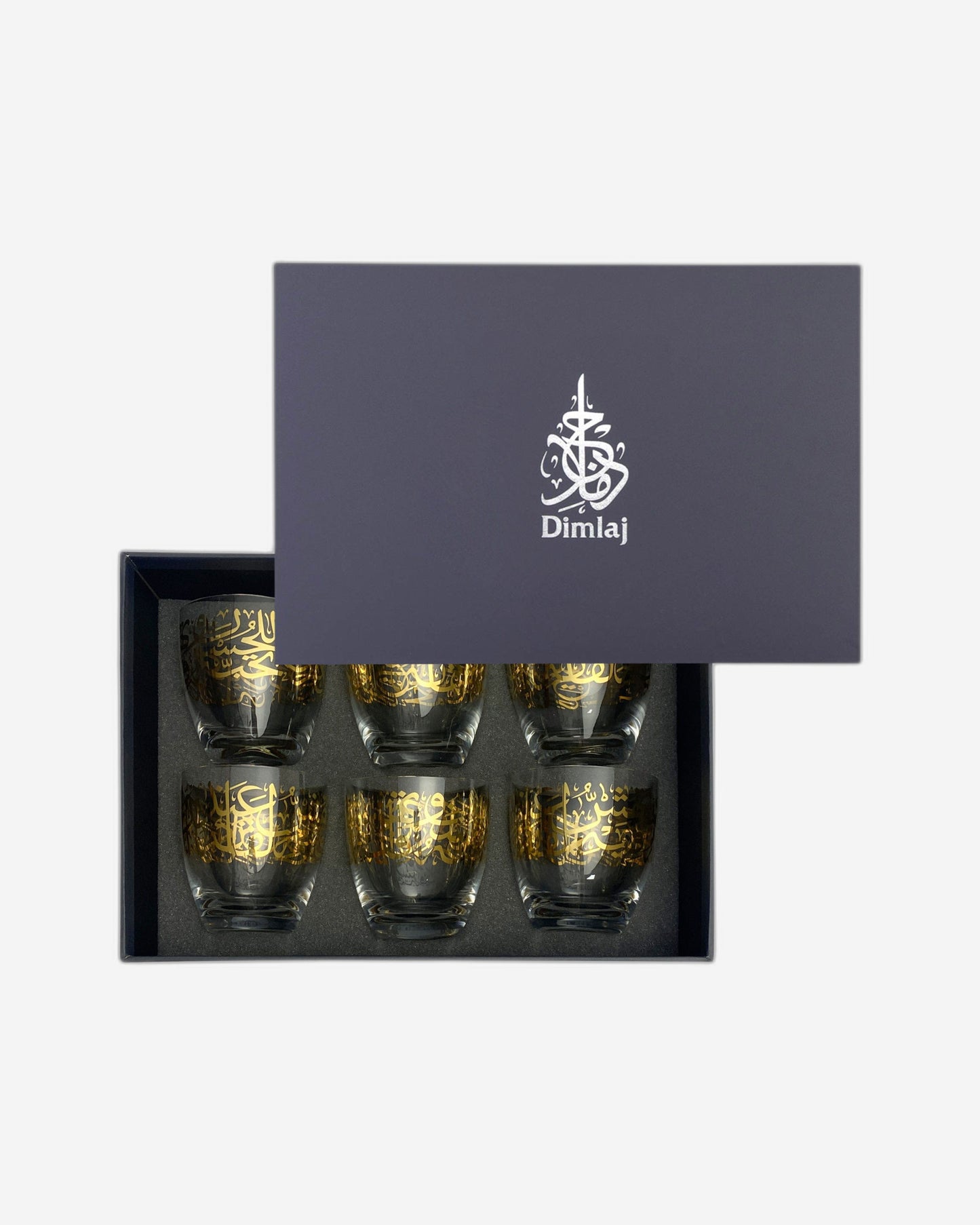 أكواب ديملاج كريم القصيرة، 6 قطع، ذهبية