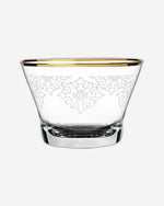 مجموعة ديملاج بيرلا من 6 قطع من أكواب القهوة الكريستالية (ذهبية)