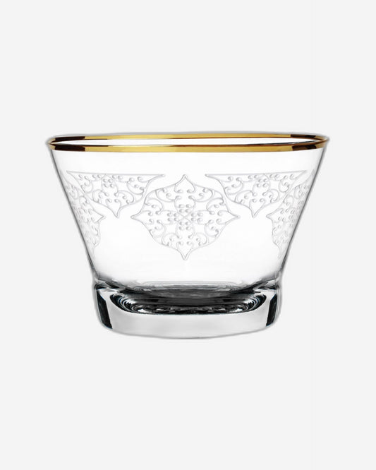 مجموعة ديملاج بيرلا من 6 قطع من أكواب القهوة الكريستالية (ذهبية)