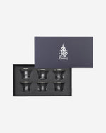 مجموعة ديملاج بيرلا من 6 قطع من أكواب القهوة الكريستالية (بلاتينيوم)