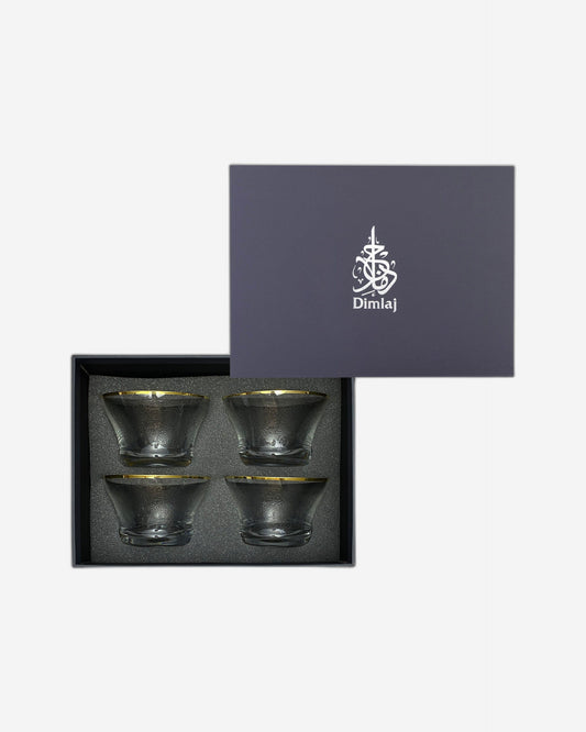 مجموعة ديملاج بيرلا من 4 قطع أوعية تقديم (ذهبي)