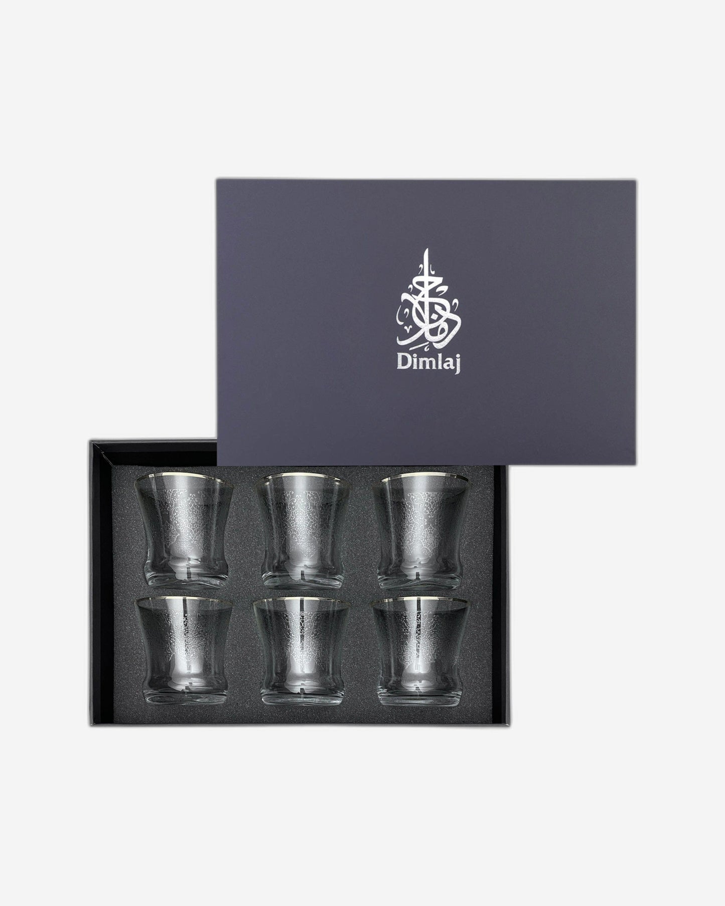 أكواب ديملاج بيرلا القصيرة، 6 قطع، كريستال بلاتيني